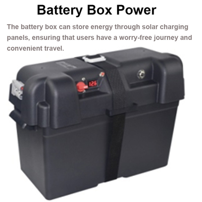 Caja de batería al aire libre de Marine Boat Solar Charging Storage del coche de los PP que acampa con la luz del LED