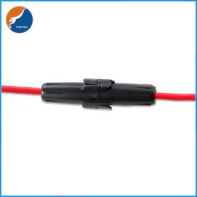 Tenedor en línea del fusible del cerrojo giratorio del indicador de 14AWG 16AWG 18AWG 20AWG para el fusible de cristal del soplo rápido de 6x30m m
