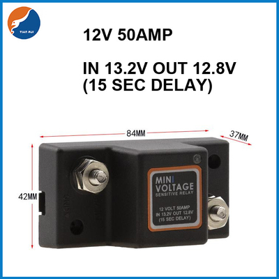 Regulador dual Isolator 12V 50AMP de la batería de la retransmisión de Mini Voltage Sensitive VSR de la supervisión para el barco de la motocicleta rv del automóvil
