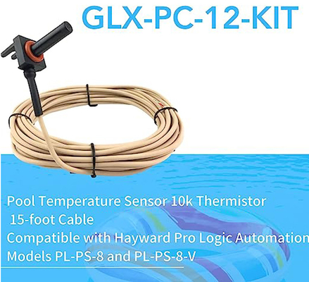Solar agua-aire del termistor del sensor de temperatura de la piscina de GLX-PC-12-KIT con 15 pies de cable