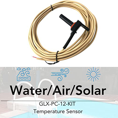 Solar agua-aire del termistor del sensor de temperatura de la piscina de GLX-PC-12-KIT con 15 pies de cable
