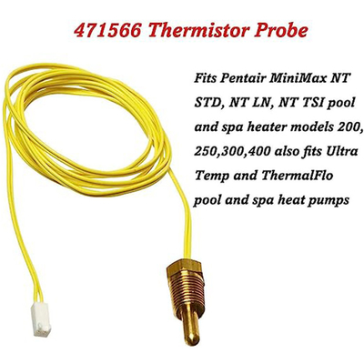 Reemplazo del ohmio de la punta de prueba 10K del termistor del tornillo del Amarillo-alambre 471566 para el calentador de la bomba del balneario de la piscina del punto de silla de Pentair