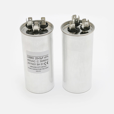 Condensador del condensador CBB65 CBB65A CBB65A-1 450V 25uf de la CA para el compresor del aire acondicionado del sistema de la HVAC