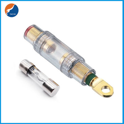 10x38m m 4/8GA EN tenedor del fusible del amplificador de las piezas del audio para el automóvil de los tenedores del fusible del tubo de cristal de la SALIDA AGU
